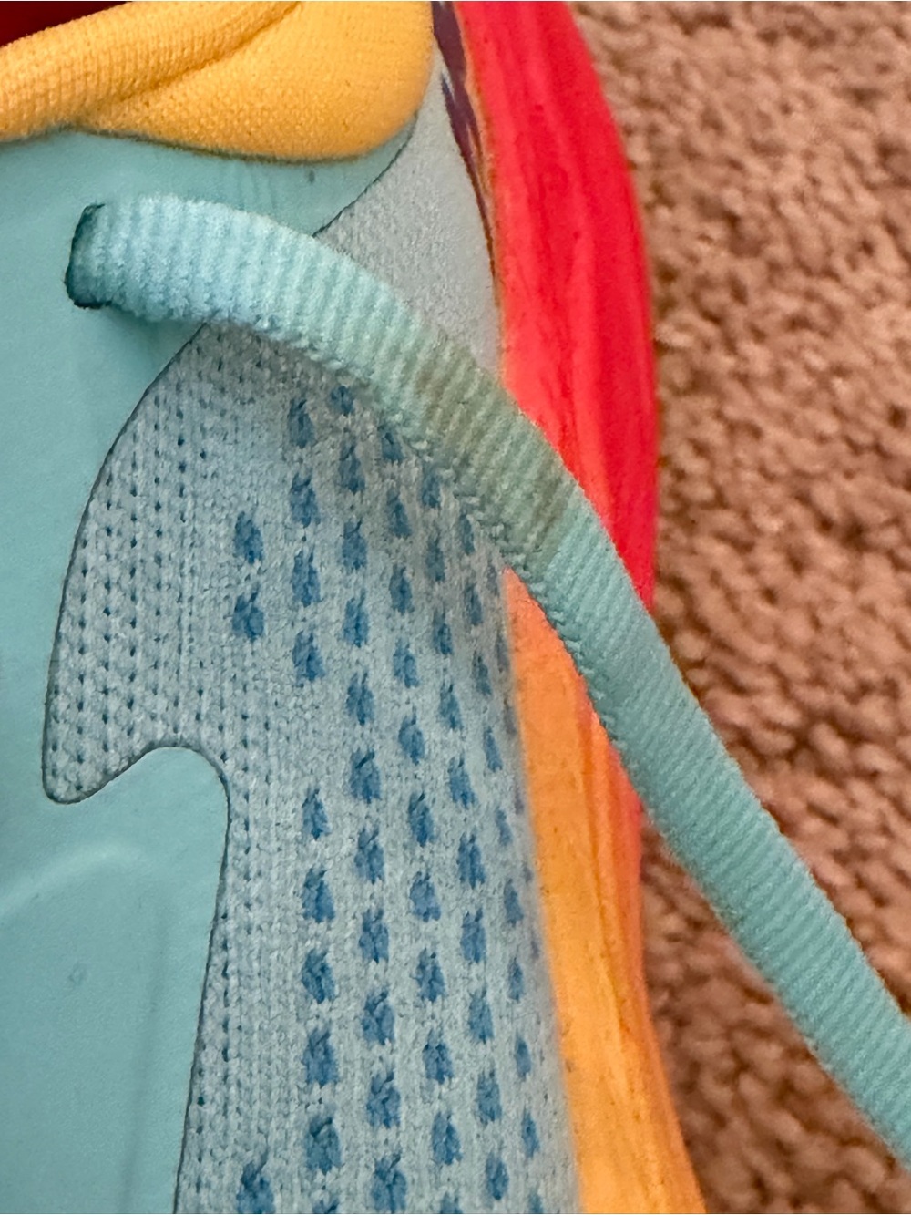 Hoka Light Blue, Yellow & Red Arahi 7 Running Shoe - Picture 5 of 13